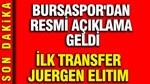 Bursaspor'dan resmi açıklama geldi: İlk transfer Juergen Elitim