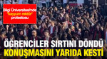 Bilgi Üniversitesi'nde "kayyum rektör" protestosu: Öğrenciler sırtını döndü konuşmasını yarıda kesti