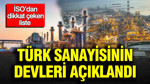 Türk sanayisinin devleri açıklandı: İSO’dan dikkat çeken liste