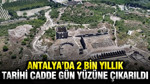 Antalya'da 2 bin yıllık tarihi cadde gün yüzüne çıkarıldı