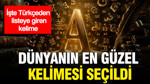 Dünyanın en güzel kelimesi seçildi: İşte Türkçeden listeye giren kelime