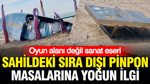 Oyun alanı değil sanat eseri: ABD'de sahildeki sıra dışı pinpon masalarına yoğun ilgi