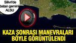 Silivri açıklarındaki Alsu gemisinin kaza sonrası manevraları böyle görüntülendi