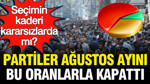 Seçimin kaderi kararsızlarda mı? Partiler ağustos ayını bu oranlarla kapattı