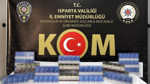 Isparta’da operasyonda 300 paket kaçak sigara bulundu