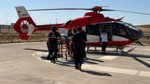 Ambulans helikopter tedavi gören 2 çocuk için havalandı