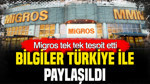 Migros tek tek tespit etti: Bilgiler Türkiye ile paylaşıldı