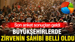 Son anket sonuçları ortaya çıktı: Büyükşehirlerde zirvenin sahibi belli oldu