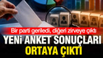 Yeni anket ortaya çıktı: Bir parti geriledi, diğeri zirveye çıktı