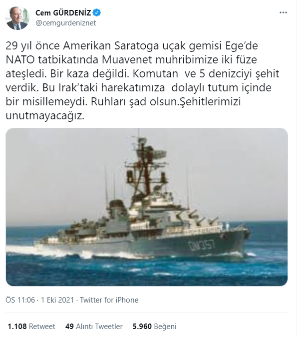 ABD uçak gemisi Türk savaş gemisini neden vurdu - Resim : 1