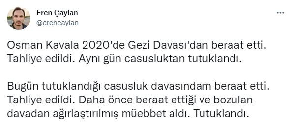 Osman Kavala 2020’de Gezi’den beraat etti 2022'de müebbet yedi - Resim : 1
