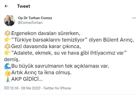 Dr. Turhan Çömez bu sefer Bülent Arınç'ın röntgenini çekti. Bakın ne teşhis koydu - Resim : 1