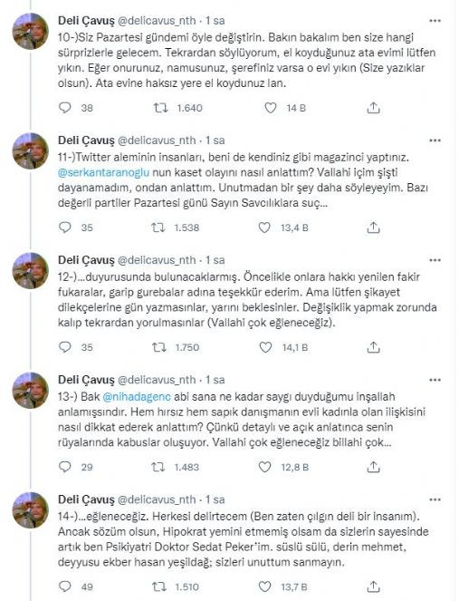 Sedat Peker bu sefer de Ankara'da arabanın i&ccedil;indeki gizli buluşmayı a&ccedil;ıkladı. Cumhurbaşkanı Danışmanının kaseti olduğunu s&ouml;yledi - Resim : 3