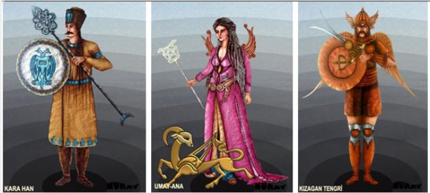 T&uuml;rk tanrıları ve tanrı&ccedil;aları T&uuml;rk mitolojisinin kahramanları yazı dizisi 1 - Resim : 2