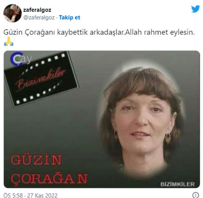 Güzin Çorağan hayatını kaybetti. Milyonlar Bizimkiler dizisiyle tanımıştı - Resim : 1