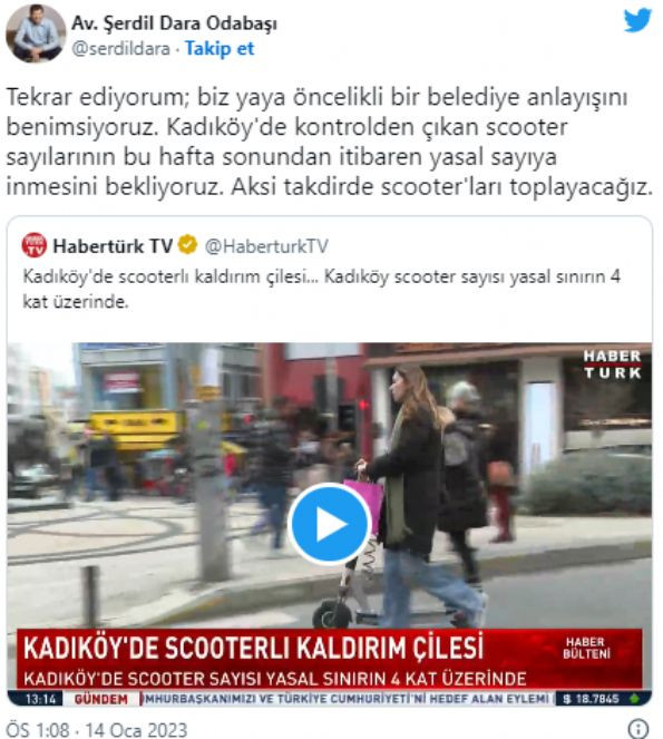 Kadıköy Belediye Başkanı, süre verdi: Scooter sayılarını yasal sayıya indirmezseniz toplayacağız - Resim : 1