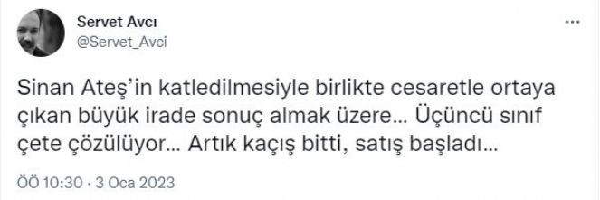 Servet Avcı'dan çok önemli Sinan Ateş açıklaması - Resim : 1