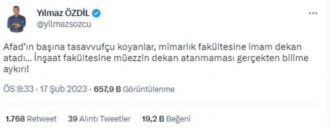 Yılmaz Özdil başımıza gelen felaketlerin sebebini bir cümle ile açıkladı. Okuyunca siz de idrak edeceksiniz - Resim : 2