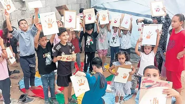 Gazze’nin çocukları sanatla nefes alıyor! Savaşın ortasında sanat